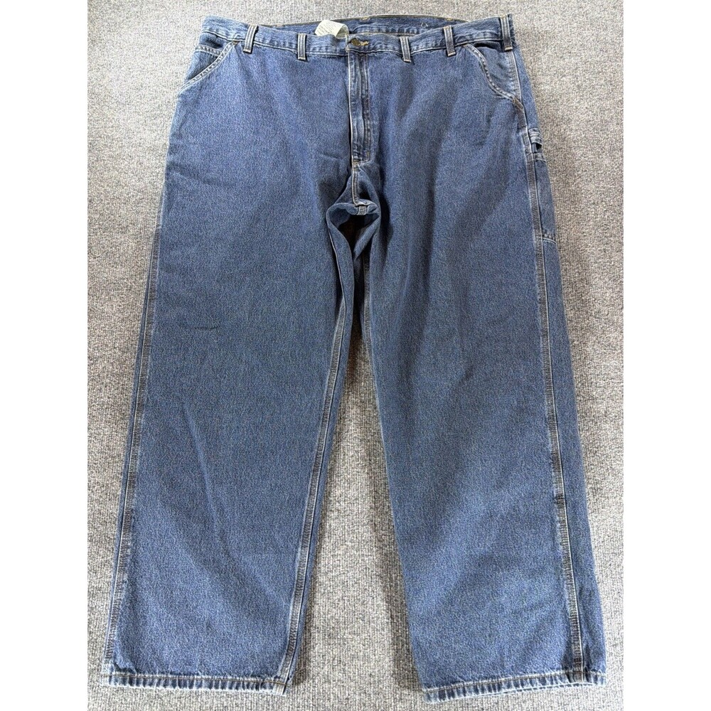 Carhartt Jeans Men 48x32 Carpenter Work Loose Original Fit Blue B13-DPS RN 14806